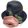 Image 5 : 3 Vintage Navy Blue Purses & 1 Navy Blue Hat - Variety of Materials