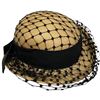 Image 3 : Ladies 3 Vintage Summer Hats with Netting * The black trimmed hat is Saks Fifth Avenue