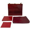 Image 1 : 4 Vintage Red Leather Small Purse, Wallets and Folio