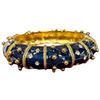 Image 5 : 2 JBK Enamel & Crystal Bracelets by Camrose & Kross in Original Cases (1 Link bracelet & 1 bangle) w