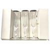 Image 1 : 12 Igor Carl Faberge "Snow Doves" Crystal Champagne Flutes - New in Boxes