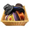Image 1 : Wicker Basket Full of Men's & Women's Hats - Some Vintage - Wide Variety of Materials