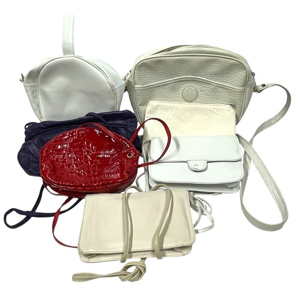 Small Bin of Light Coloured Wallets & Small Purses - Variety of Materials