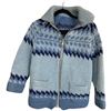 Image 1 : Knitted Blue Cowichan Sweater