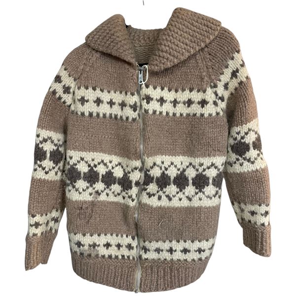 Knitted Brown Cowichan Sweater