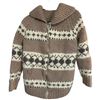 Image 1 : Knitted Brown Cowichan Sweater