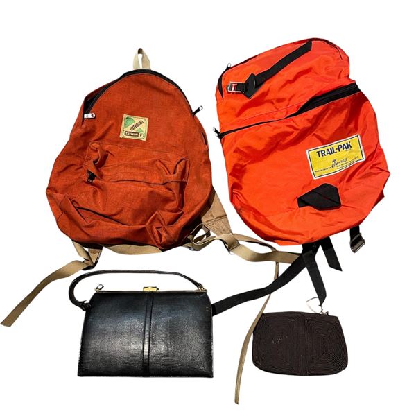 Group of Vintage Purses and Backpacks - 2 of each
