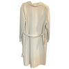 Image 2 : Vintage Ivory Coat with Fabric Belt - Fully Lined - 18" across the back of the shoulders