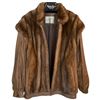 Image 3 : Vintage Brown Mink Jacket with Leather Sleeves by Speicer Furs Vancouver - Size Medium