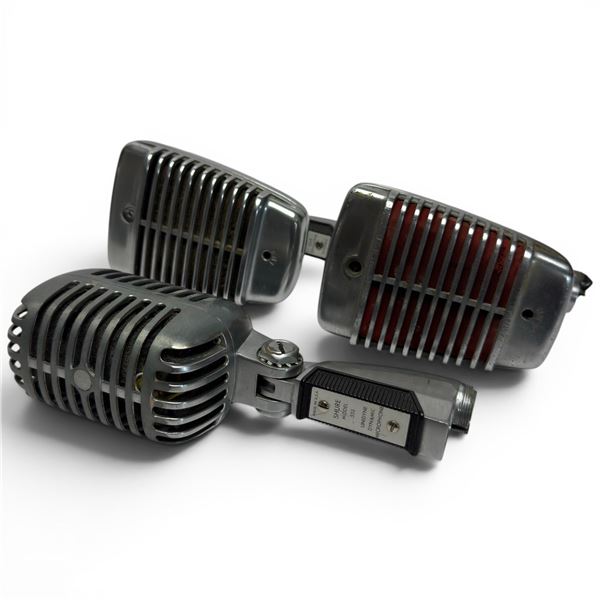 Trio of Vintage Shure Microphones Models 51, 51S & 55S