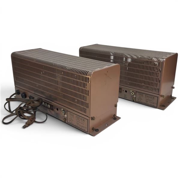 Pair of The Fisher 30-A Chassis Vintage Vacuum Tube Monoblock Power Amplifiers 1960
