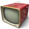 Image 1 : RCA Victor Model 14-S-7070 Red "57 Chevy" TV Black & White Portable 1957 Television