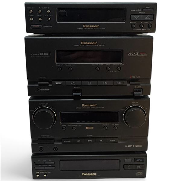 Panasonic SU-CH7 Stereo Component System Amplifier CD Player Dual Cassette Deck Tuner