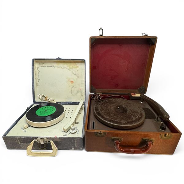Sea-Breeze Model RP-50A & Worcester Rochdale Model 155 Suitcase Record Players