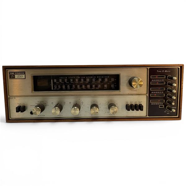 The Fisher 250 Stereo Receiver Solid State Vintage Audio Equipment