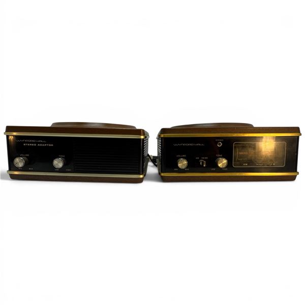 Wynford Hall Model NSI-1103 with Stereo Adapter Flip Clock Alarm Clock Radio