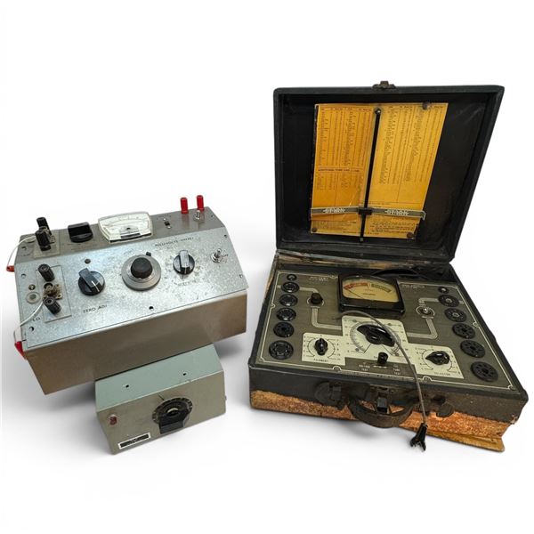 Stark Model 9-55 Tube Tester, Armaco Multimeter and UBC Zoology Workshop Powerstat