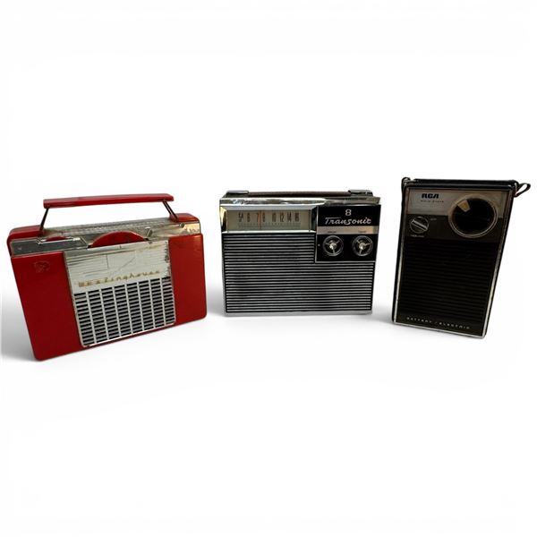 RCA RGA1046E Black, Westinghouse H-461P4 Red & 8 Transonic A81780 Vintage Radios