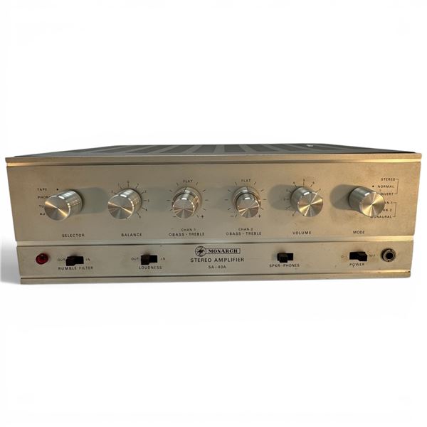 Monarch Stereo Amplifier SA-40A Vintage Hi-Fi Tube Amplifier