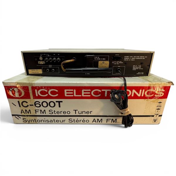 ICC 600T AM/FM Stereo Tuner with Original Box