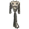 Image 3 : 1970s Mirrored Cotton Dress with Fabric Belt - Size 14