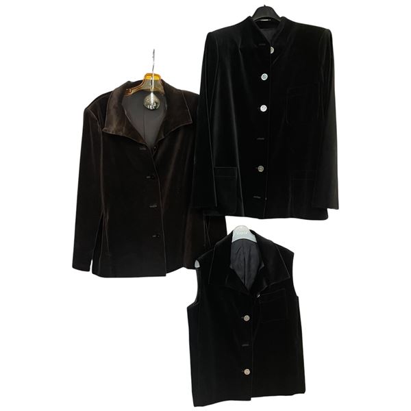 2 Crushed Velvet Jackets & 1 Vest