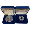 Image 1 : JBK Butterfly Wreath and Large Floral Brooches with Crystals by Camrose & Kross - Original boxes wit