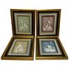 Image 2 : Complete Set of 1977 Franklin Mint "Natures Four Seasons" Parian Porcelain Wall Plaques - (Frame dim