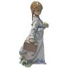 Image 2 : Retired 1988 Lladro Porcelain "School Days" (#7604) - 8.25" tall - Original Box