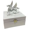 Image 2 : Retired 1998 Swarovski "Fabulous Creatures - Pegasus" Crystal Sculpture in Original Box - 4" x 4" x 