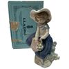 Image 1 : Retired 1984 Lladro Porcelain "Pretty Pickings" (#5222) - 7" tall - Original Box
