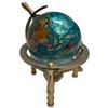 Image 1 : Mini World Globe on 6" Diameter Brass Stand