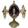 Image 2 : 4 Franklin Mint - House of Faberge - 7" Porcelain Eggs with Nativity Scenes - All are numbered Ltd. 