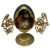 Image 4 : 4 Franklin Mint - House of Faberge - 7" Porcelain Eggs with Nativity Scenes - All are numbered Ltd. 