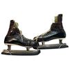 Image 2 : Vintage Marksman Pro Brown Leather Skates with Blade Guards - Size 11 1/2