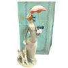 Image 1 : Retired 1998 Lladro Porcelain "Lady with Shawl" (#4914) - 17" tall - Original Box - Umbrella is inta