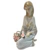 Image 3 : Retired 1988 Lladro Porcelain "Flower Song" (#7607) - 7" tall - Original Box