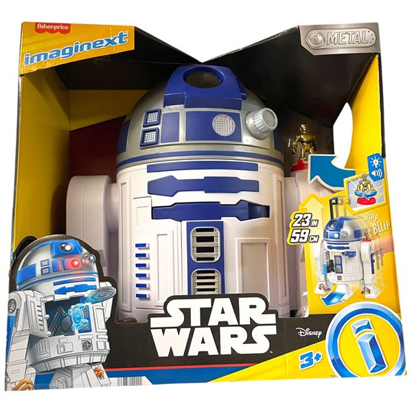 New Fisher-Price Imaginext Star Wars R2-D2 Interactive Toy with Lights & Sound - 17.5" tall