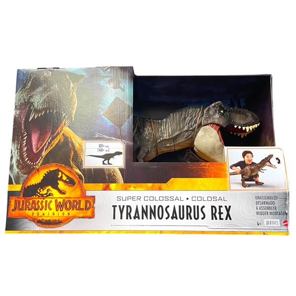 New Mattel Jurassic World Dominion Super Colossal Tyrannosaurus Rex Action Figure