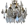 Image 4 : Large Louis XV Ormolu Style Cut Glass Chandelier 36"