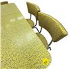 Image 6 : 1960s Yellow Vinyl & Chrome Dining Room Table with 6 Chairs Mid-Century Modern