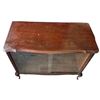 Image 3 : Vintage Wood Cabinet with Sliding Glass Doors 40x19x31"