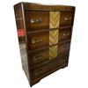 Image 2 : Waterfall Art Deco Style Tall Dresser 30x17x42" Matches Lot 522