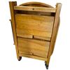 Image 4 : Folding Kitchen Island Wood Butchers Block Top on Castors 34x24x36"