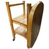 Image 5 : Folding Kitchen Island Wood Butchers Block Top on Castors 34x24x36"