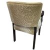 Image 2 : Vintage Upholstered Accent Chair W Cream Coloured Floral Jacquard Fabric Seat Height is 19"