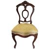 Image 2 : Vintage Victorian Mahogany Side Chair Balloon Back, Upholstered Fabric and Cabriolet Legs Seat 18"