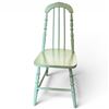 Image 1 : Farmhouse Spindle Back Chair Hand Painted Green Seat Height is 17"