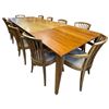 Image 10 : MHS Furniture Denmark 10 Person Dining Table & 10 Chairs with Extension 90x41x30" Plus 31"