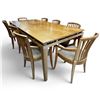 Image 1 : MHS Furniture Denmark 10 Person Dining Table & 10 Chairs with Extension 90x41x30" Plus 31"